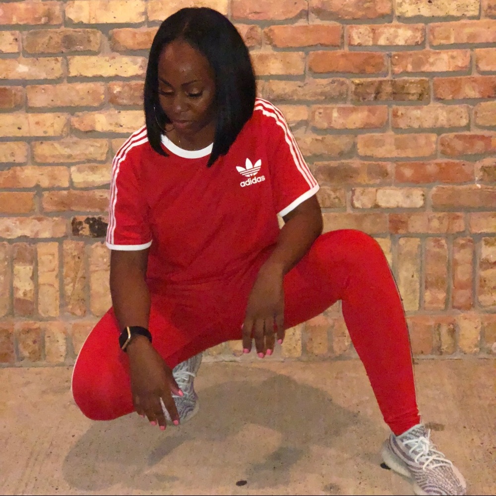 Adidas Shirt & Leggings Worn Once Great Condition